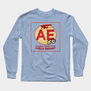 Little Red Bus • Amelia Earhart • "Greatest Female Flyer" Long Sleeve T-Shirt